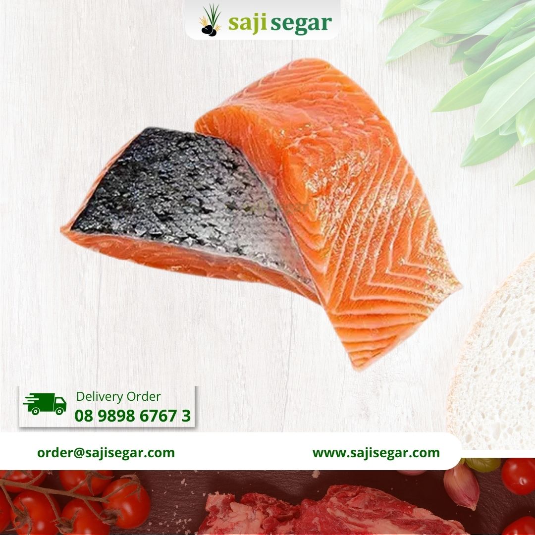 Skin Salmon Fish / kulit salmon Atlantik Norway / Kulit Ikan Salmon - 500gr